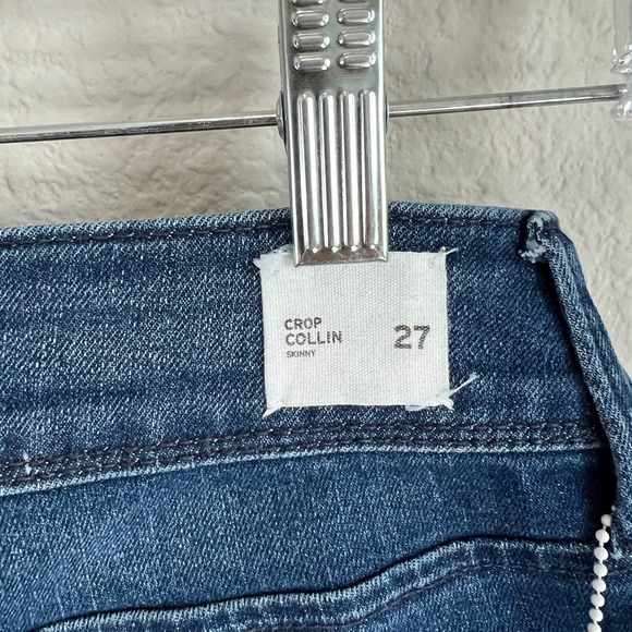 New Hudson Collin Crop Jeans Women's 27 Mid Rise Skinny Leg Distressed Chew Hem - Picture 6 of 6